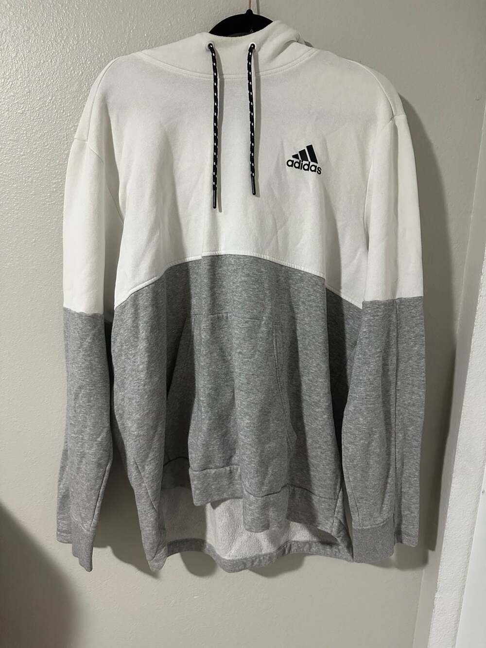 Adidas Z.N.E. Colorblock Hoodie White Grey Men’s XL